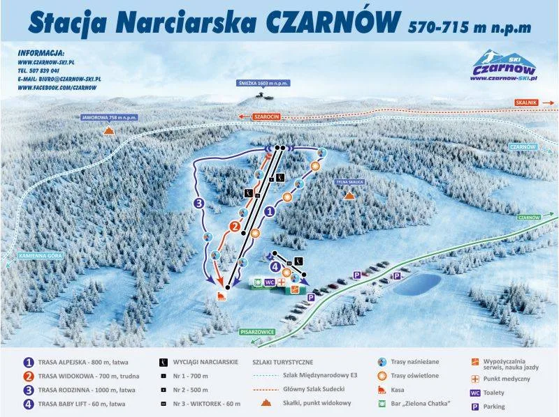 Stacja Narciarska Czarnów 570-715 mnpm